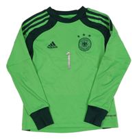 Zelené futbalové funkčné tričko s logem - Deutschland Adidas