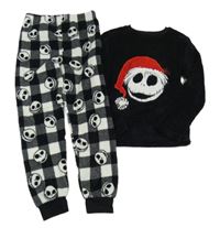 Černo-bílé plyšové pyžamo - Jack Skellington Primark