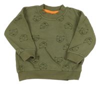 Khaki mikina s medvedíkmi Nutmeg