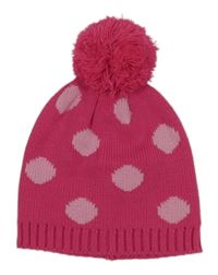 Fuchsiová bodkovaná á čapica s brmbolcom Kids