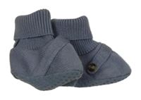 Šedomodré pletené capáčky Tu