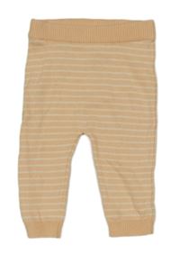 Meruňkovo-biele pruhované pletené tepláky George