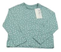 Nové - Modro-biele bodkovaná é tričko M&S