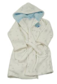 Biely plyšový župan s vločkami a Elsou a kapucňou M&S