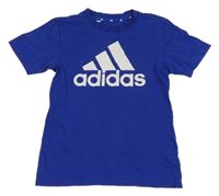 Tmavomodré tričko s logom Adidas