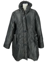 Dámský tmavošedý šusťákový zimní kabát Gracia 