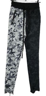 Dámské šedo-černé army teplákové kalhoty Gvapi vel. 28