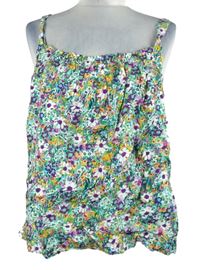 Nové - Dámský barevný kytičkovaný top Papaya 