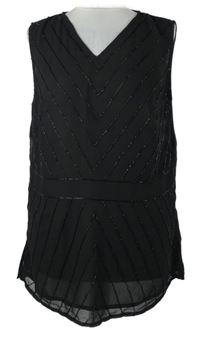 Dámská černá halenka s korálky 