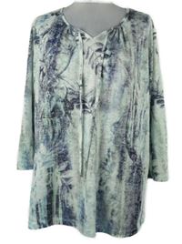 Dámské modro-zelené vzorované triko Cosima 