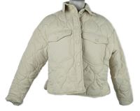 Dámska béžová šušťáková prešívaná zateplená crop bunda Amisu