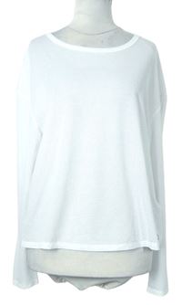 Dámske biele športové průsvitné tričko M&S