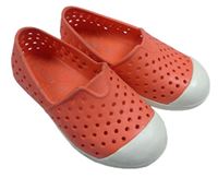 Růžovo-bílé perforované gumové boty Old Navy vel.25