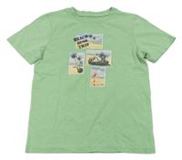 Zelené tričko s obrázky Topolino