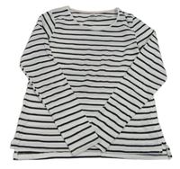 Bielo-čierne pruhované tričko H&M
