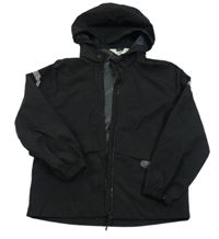 Čierna šušťáková nepromokavá bunda s kapucňou zn. H&M