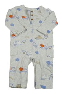 Tmavomodrá melírovaná tepláková kombinéza s obrázkyM&S