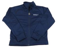 Tmavomodrá sportovní propínací mikina s logem Nike