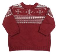 Vínový svetr se vzorem George