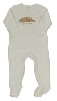 Bílý sametový overal s pejskem F&F