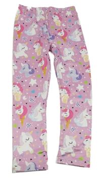 Ružové športové legíny s jednorožcami