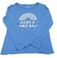 Modré tričko s nápisom Next