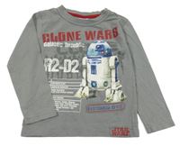 Sivé tričko s robotom