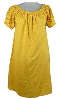 Dámska žltá šatová tunika s děrovanými rukávy Nutmeg
