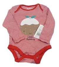 Nové - Červeno-biele pruhované body s potlačou F&F