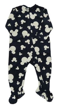 Tmavomodrý plyšový overal s Mickeym Primark