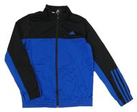 Černo-modrá sportovní propínací mikina Adidas