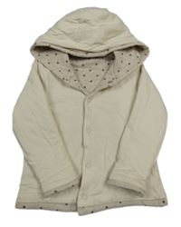 Béžová propínací zateplená oboustranná mikina s kapucí Matalan