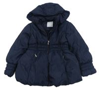 Tmavomodrá šušťáková zimná parka s kapucňou Mayoral