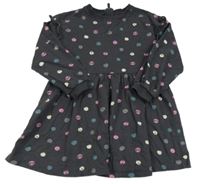 Tmavošedé puntíkaté teplákové šaty John Lewis