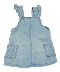 Svetlomodré rifľové na traké šaty s kapami F&F