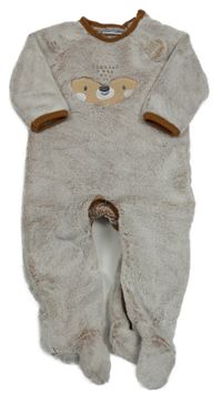 Hnědo-šedý chlupatý overal s čumákemErgee