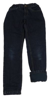 Tmavomodré zateplené slim rifle C&A