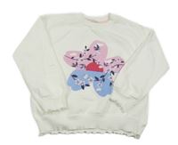 Biela mikina s kvietkom