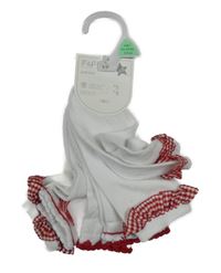 Nové - 5x bílé ponožky s červenými volánky F&F vel.23-26