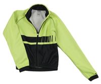Neónově zeleno-čierna cyklistická bunda Decathlon