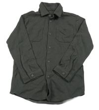 Tmavosivá rebrovaná košeľa George