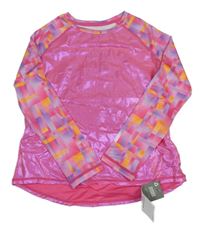 Nové - Metalicky růžovo-vzorované sportovní triko Dunnes