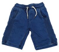 Modré teplákovo/riflové kraťasy 