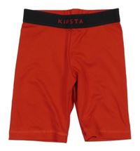 Červené športové elastické kraťasy Kipsta