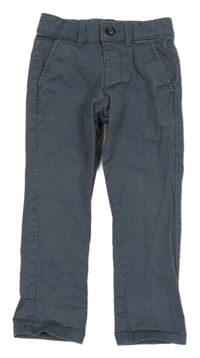 Sivé plátenné chino nohavice M&S