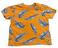 Oranžové tričko s krokodílmi  Liegelind