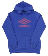 Modrá mikina s logom a kapucňou Umbro