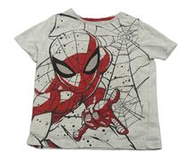 Sivé melírované tričko so Spider-manem Nutmeg