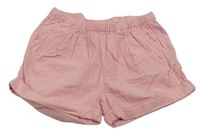 Svetloružové krepové plátenné kraťasy H&M