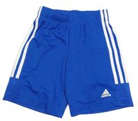 Safírové sportovní funkční kraťasy s pruhy Adidas 